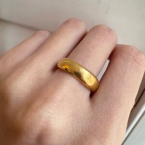 Antique 1924 22k gold donut band British hallmark US size 5.75